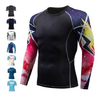 Wholesale high quality sublimation compression Rash Guard