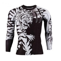 MMA sportswear sublimation printed mens Rash guard